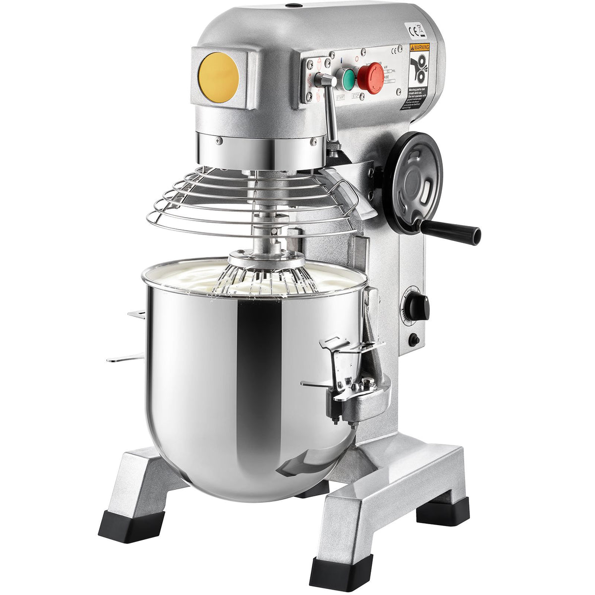 Commercial Food Mixer 30Qt, Food Mixer Commercial with Timing Function, 1100W Stainless Steel Bowl Heavy Duty Electric Commercial Mixer with 3 Speeds Adjustable 108/199/382 RPM, Dough Hook Whisk