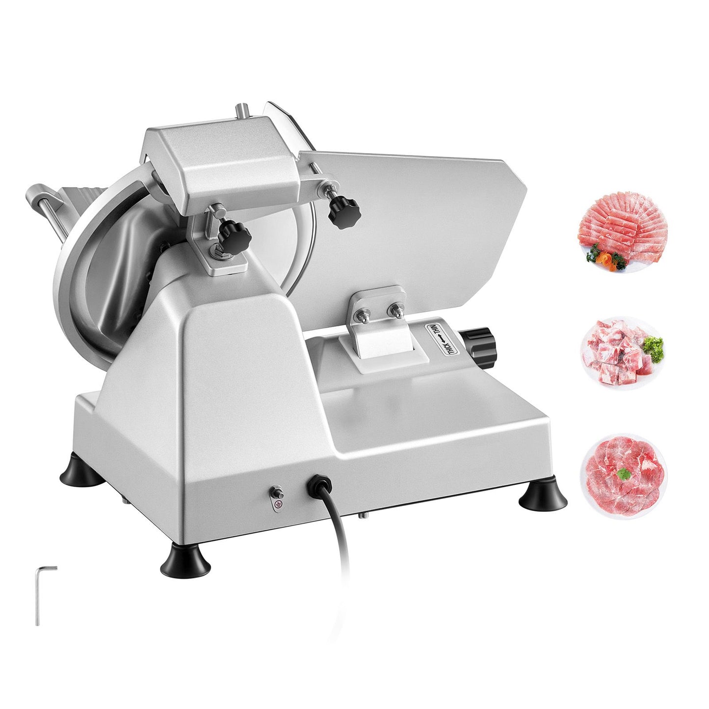 Fleischschneider 180W 250 mm Elektrische Aufschnittmaschine für Fleisch, Brot und Käse