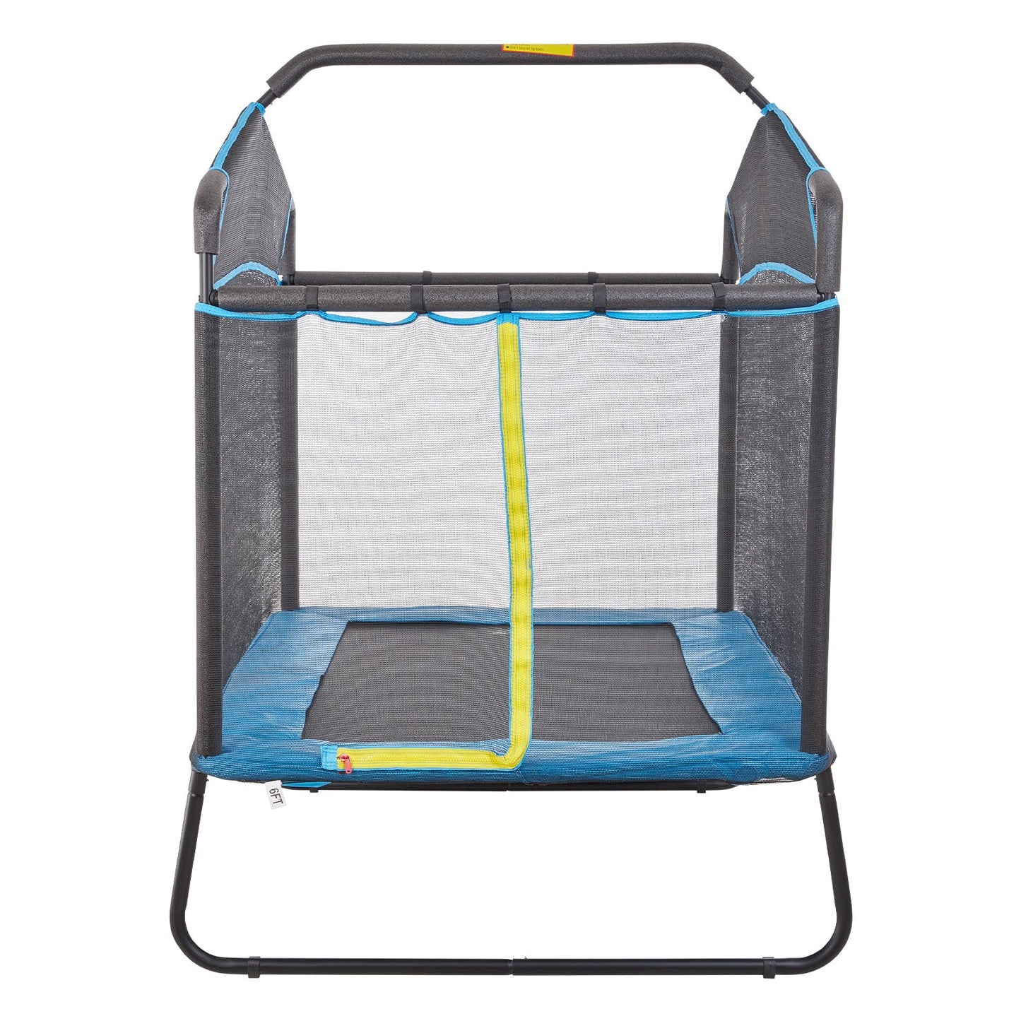 6FT Trampoline for Kids, 72" Indoor/Outdoor Toddlers Trampoline, Mini Baby Trampoline with Safety Enclosure Net, Gymnastics Bar, Hammock, Recreational Trampoline Birthday Gift for 3+ Years Kids