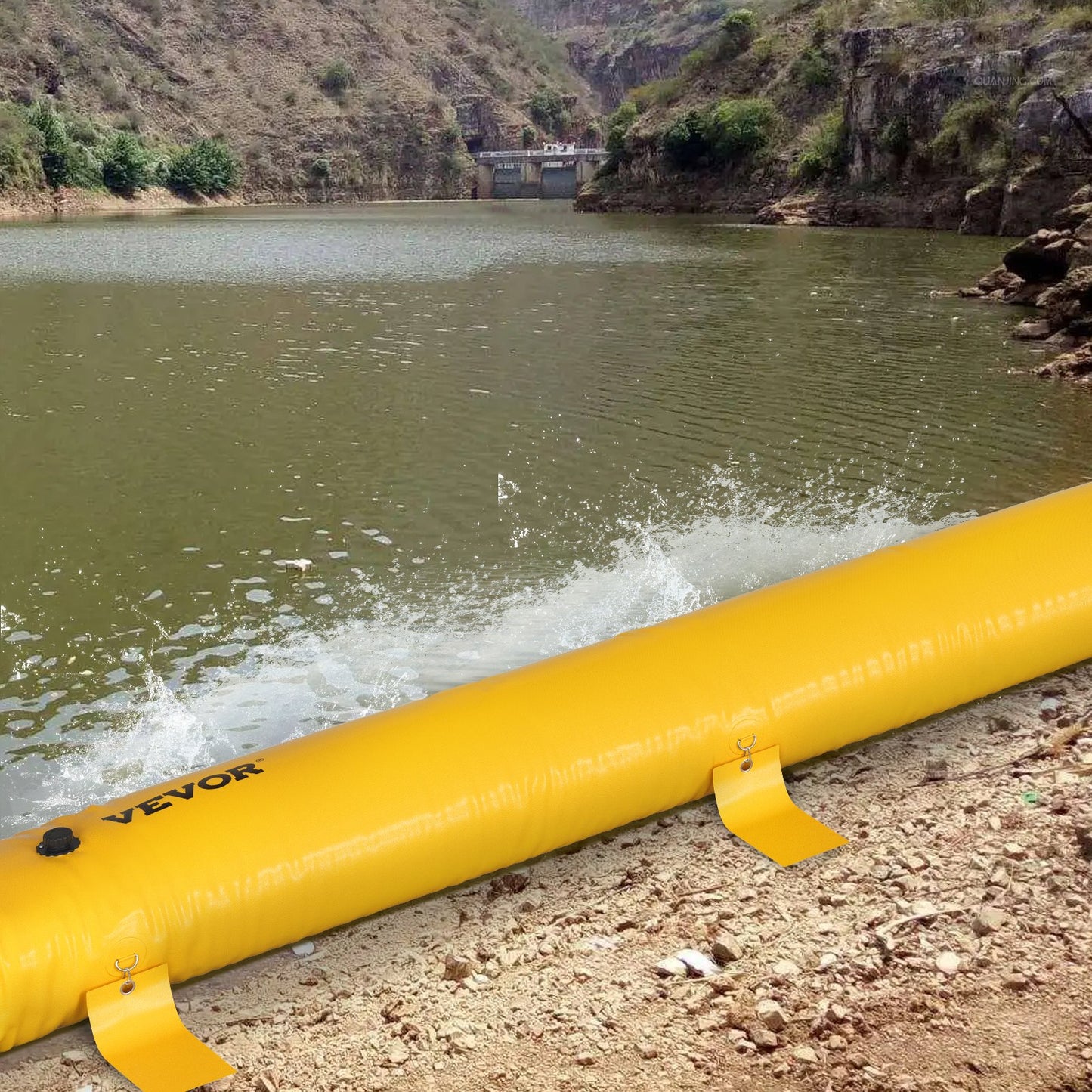 Flood Barrier Hydro Barrier 12' Length x 12" Height for Water Diversion