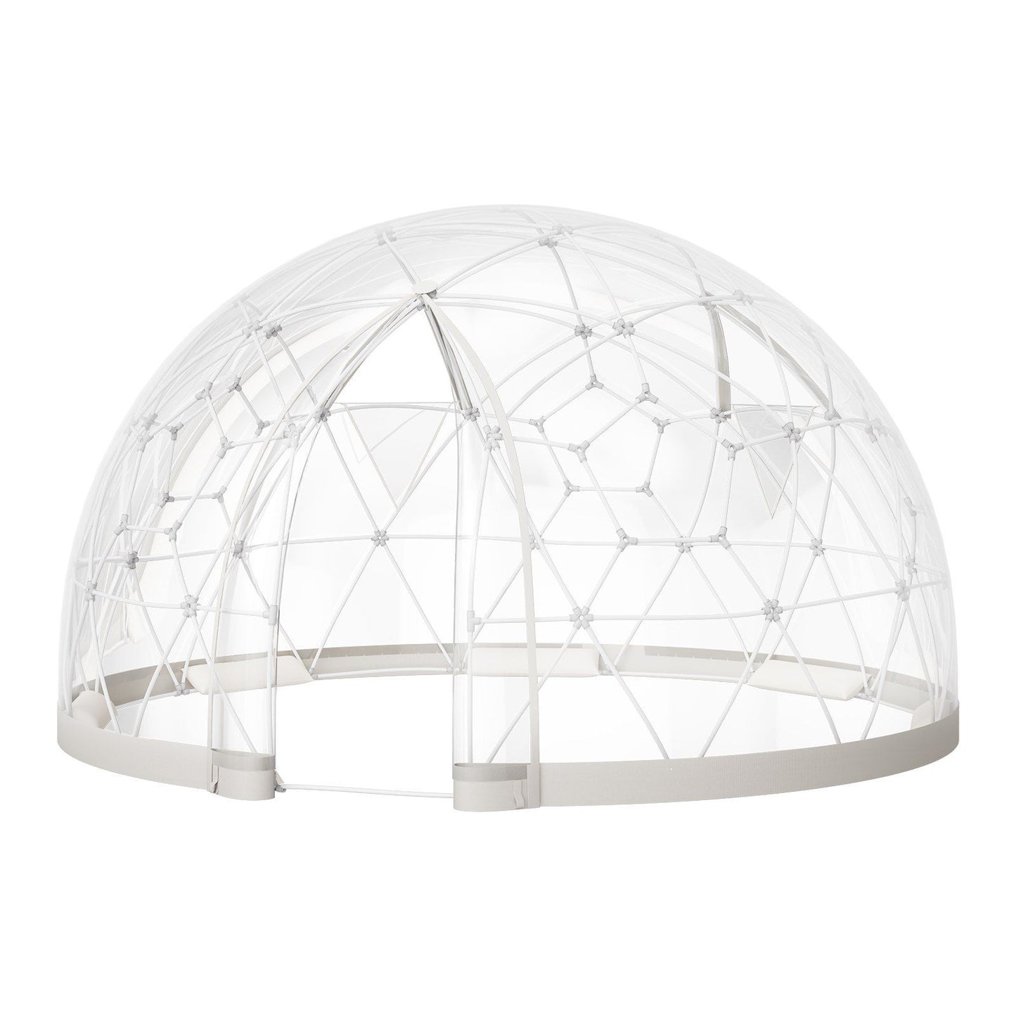 Garden Dome Tent, 3.6 x 2.2 m Outdoor Clear Bubble Tent for 4-7 Person