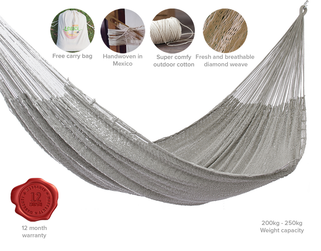 Mayan Legacy Queen Size Outdoor Cotton Dream Sands Hammock in Jardin Colour