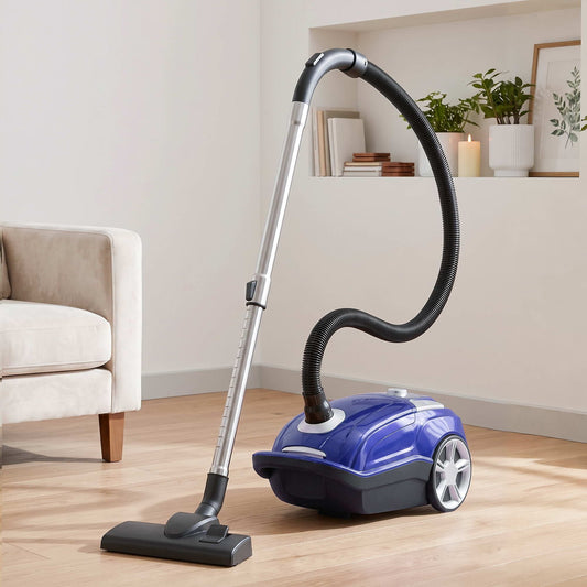 DEVANTI Bagged Vacuum Cleaner Powerful Suction for Carpet Wood Tile Floor