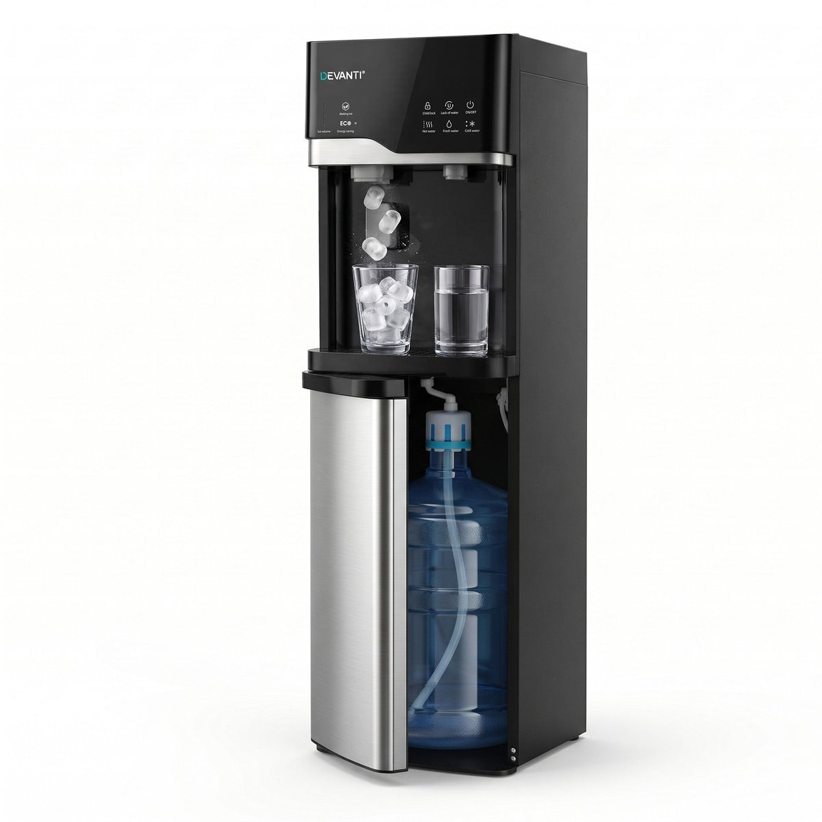 Devanti Bottom Loading Water Cooler Dispenser with Ice Maker