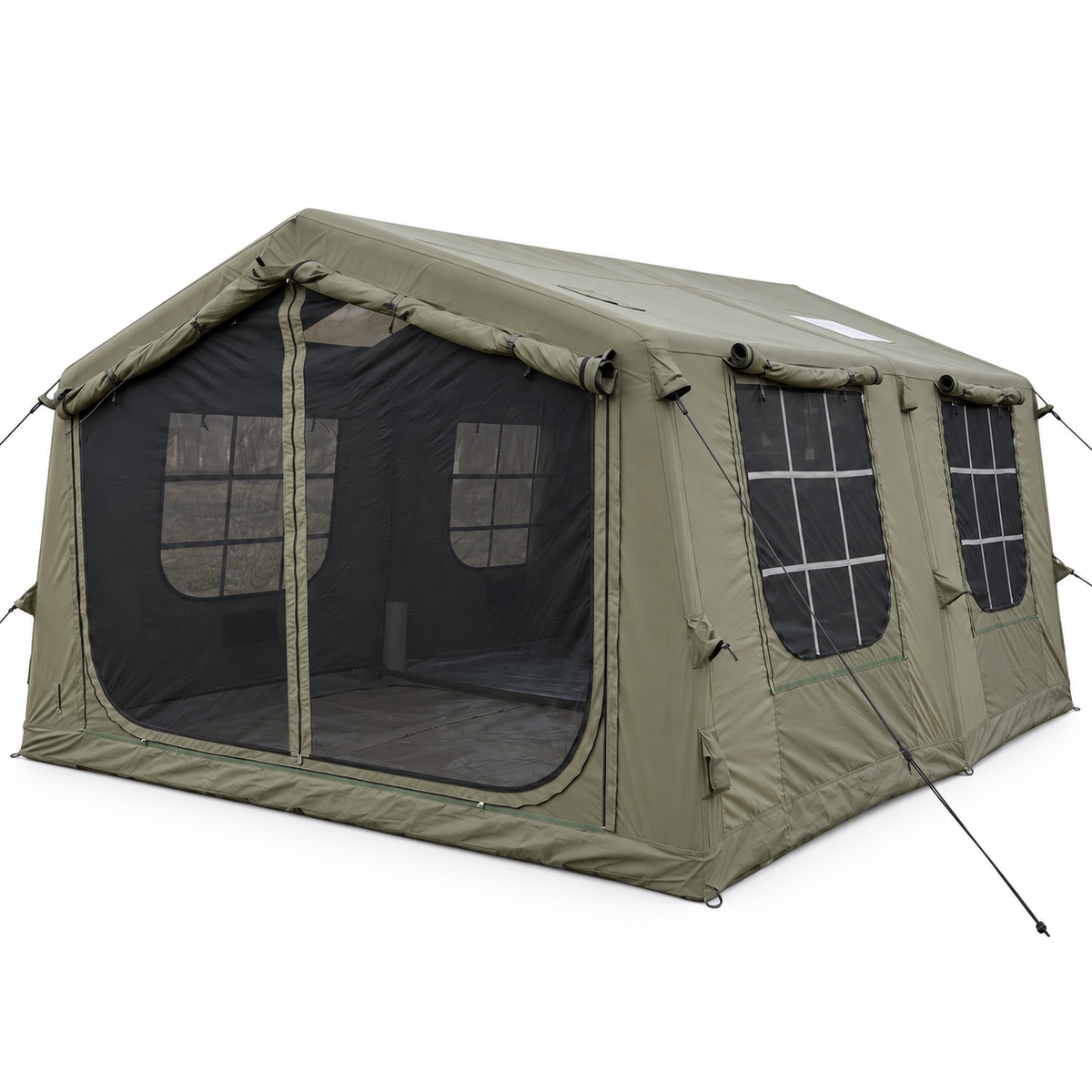Weisshorn Inflatable Cabin Camping Tent Olive Green Mesh Entry 520x360cm