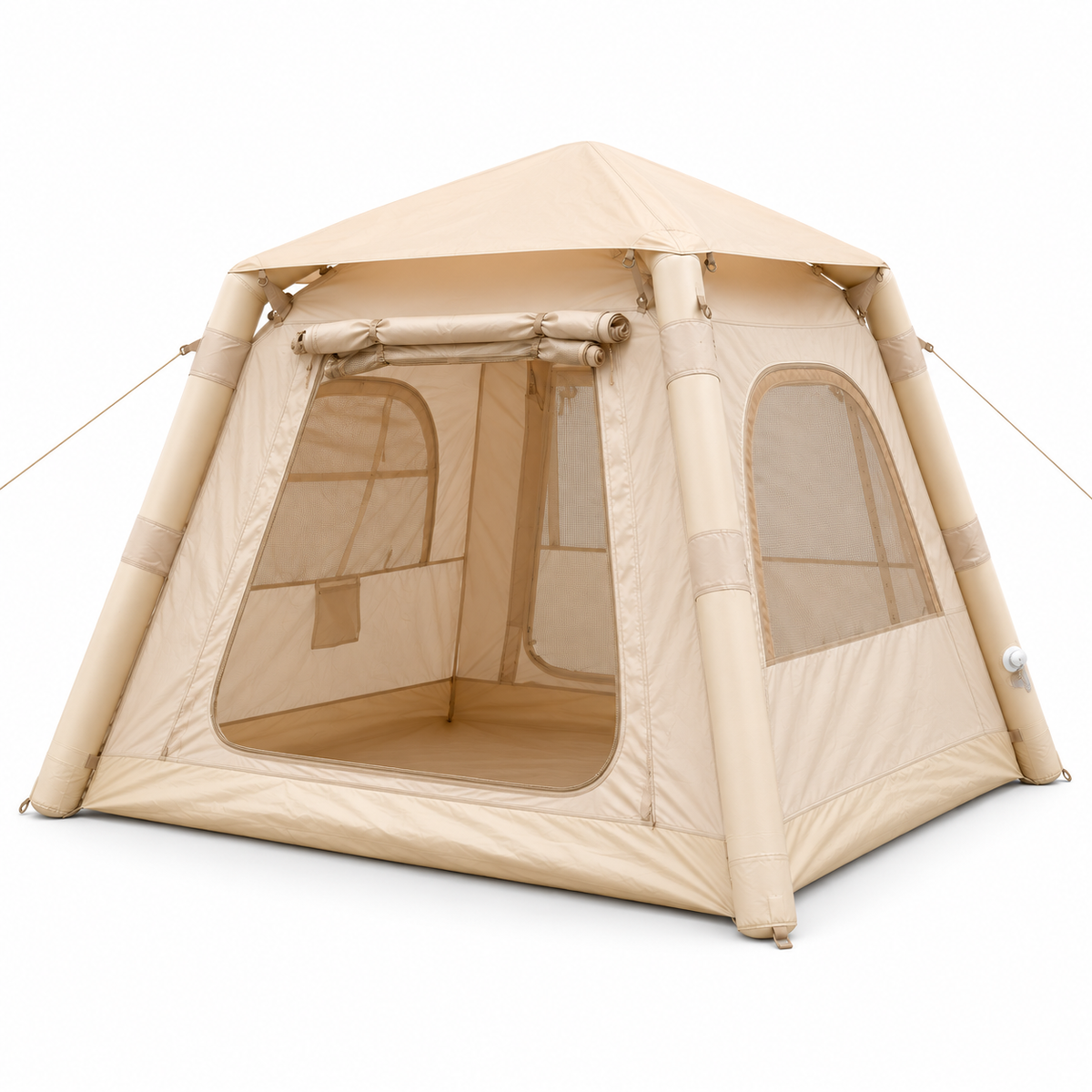 Weisshorn Inflatable Camping Tent Dual End Doors Arched Windows 300x400cm