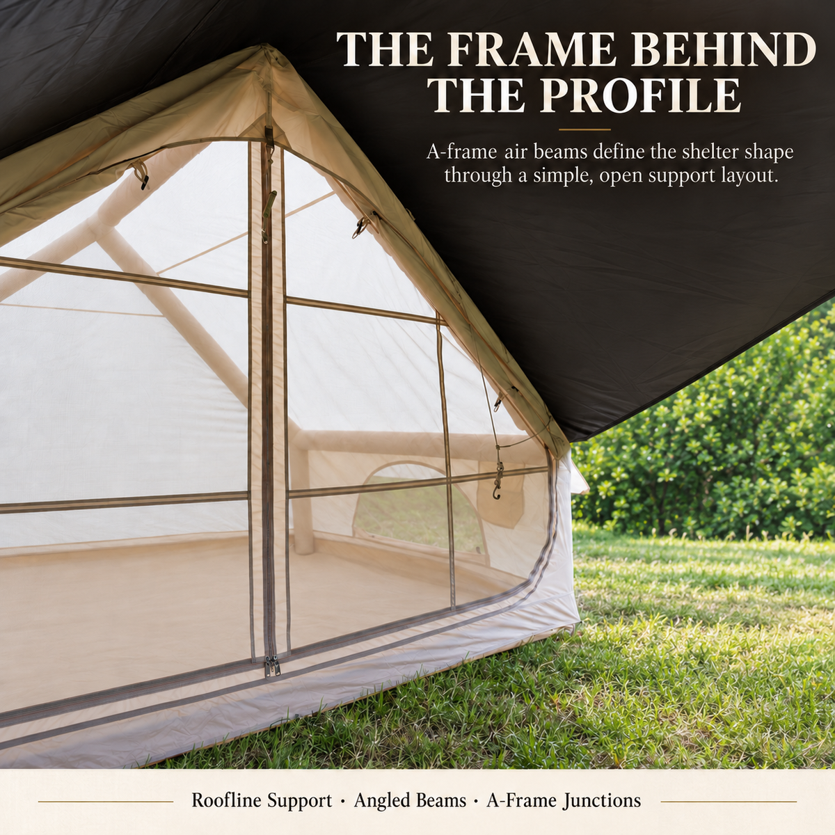 Weisshorn Inflatable A-Frame Tent with Extended Side Awning, Basecamp