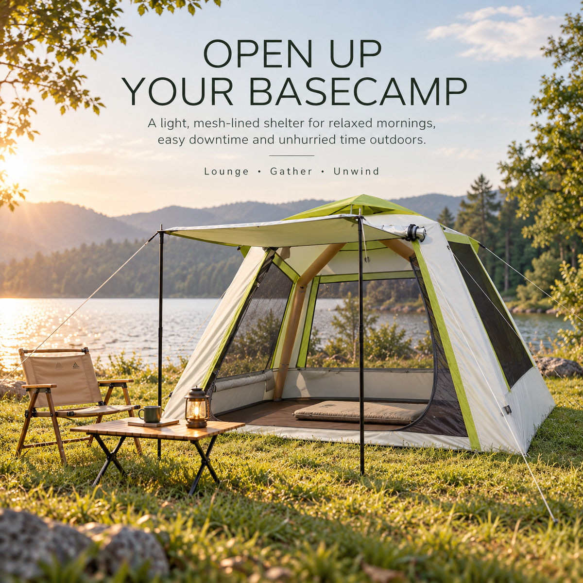 Weisshorn Inflatable Mesh Gazebo Tent, Air-Frame with Extendable Canopy