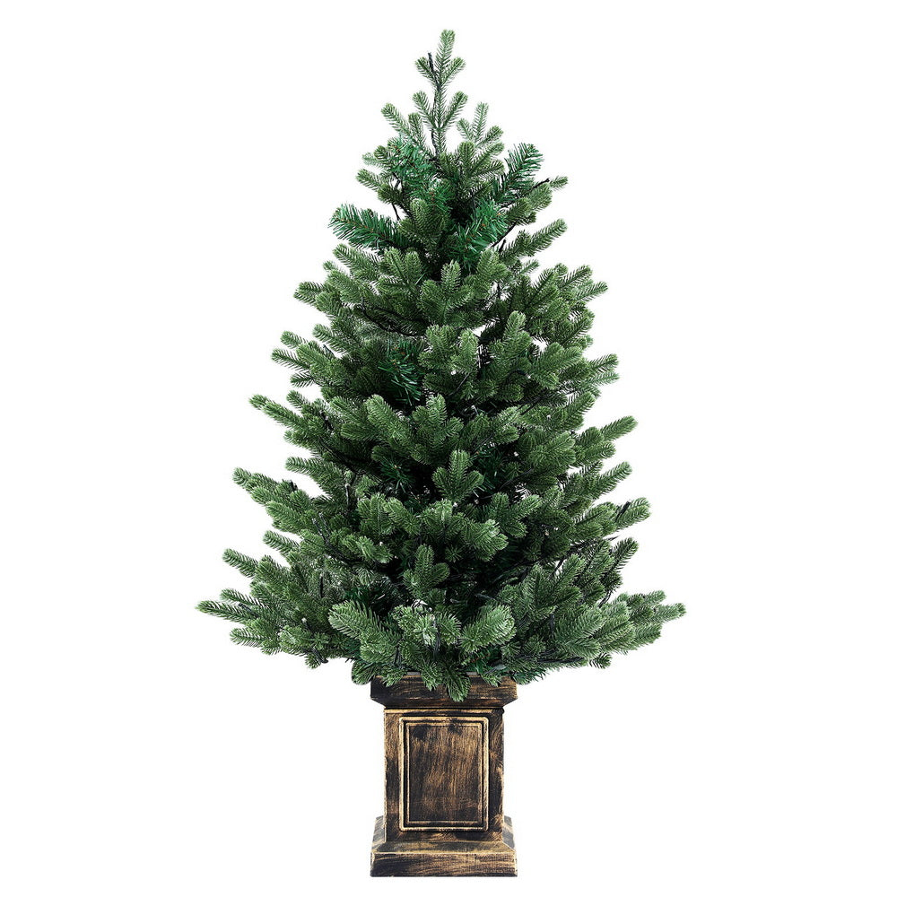 Jingle Jollys Christmas Tree 1.2M LED Potted Xmas Tree Party Decor 8 Light Modes