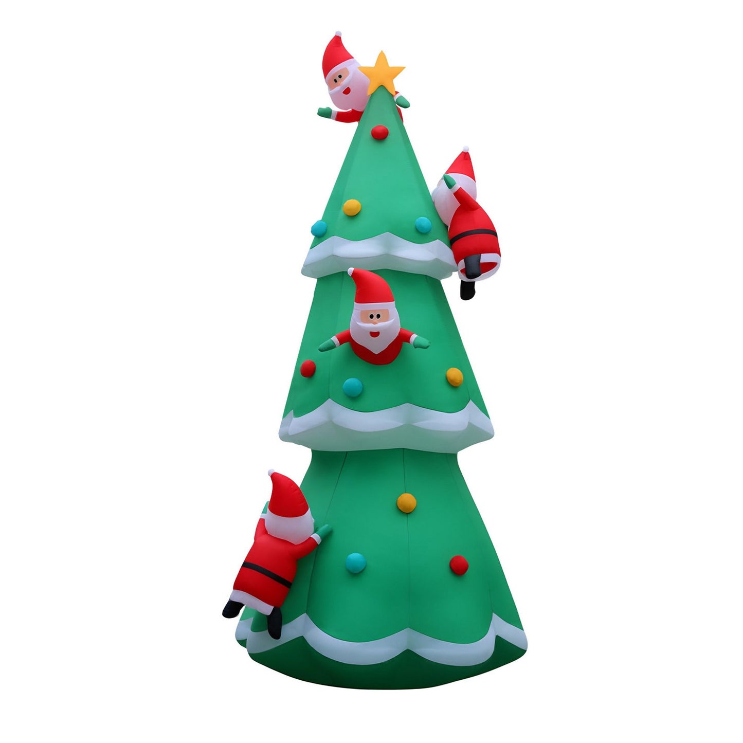Jingle Jollys Christmas Inflatable Santa Tree 5M Illuminated Decorations