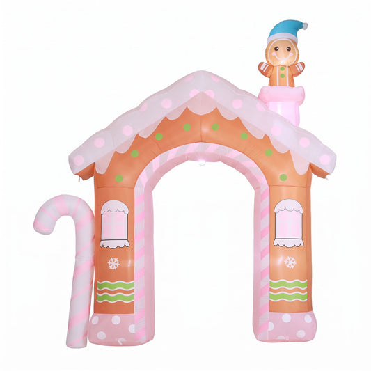 Jingle Jollys Christmas Inflatable Gingerbread Man Candy 3.2M Illuminated Decorations