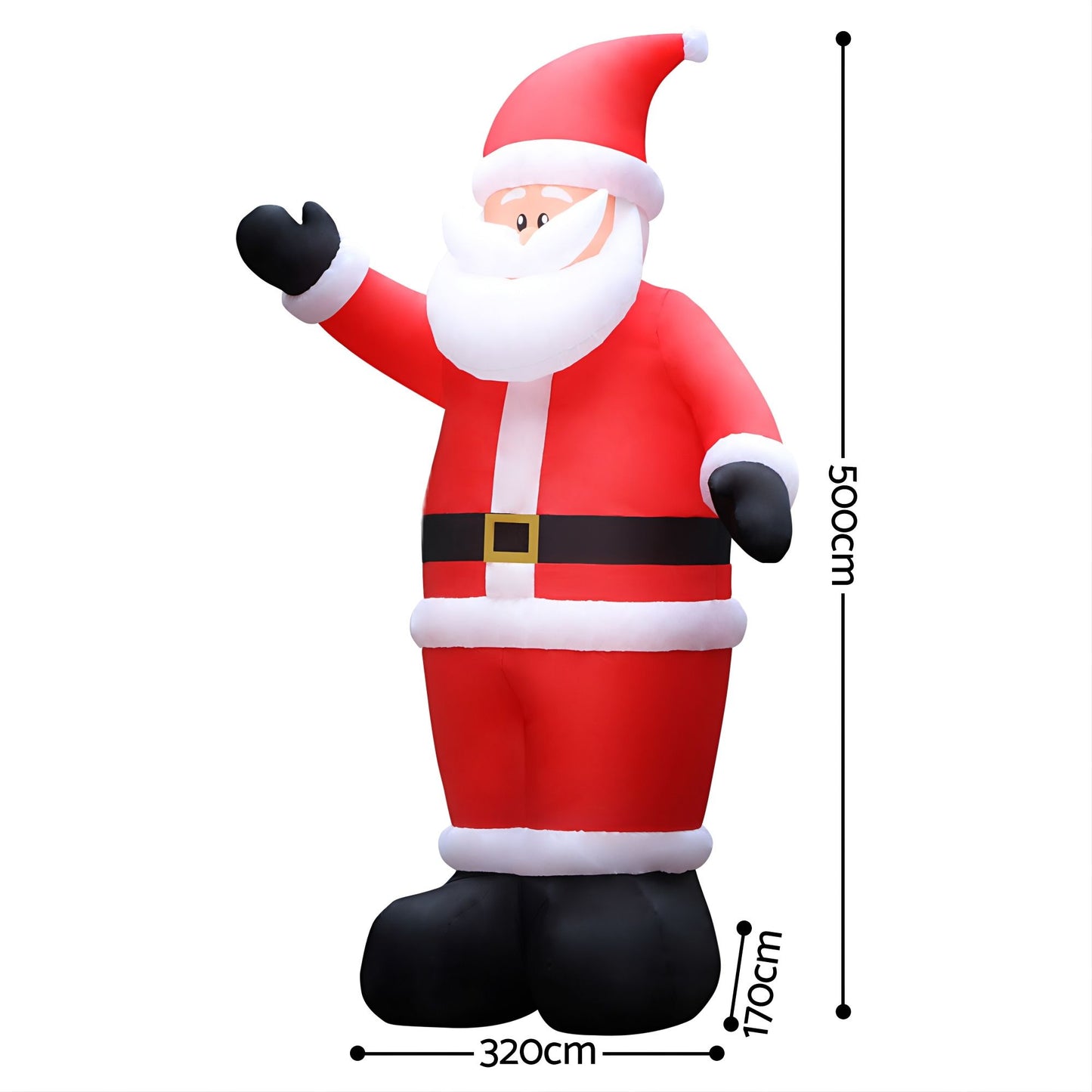 Jingle Jollys Christmas Inflatable Santa 5M Illuminated Decorations