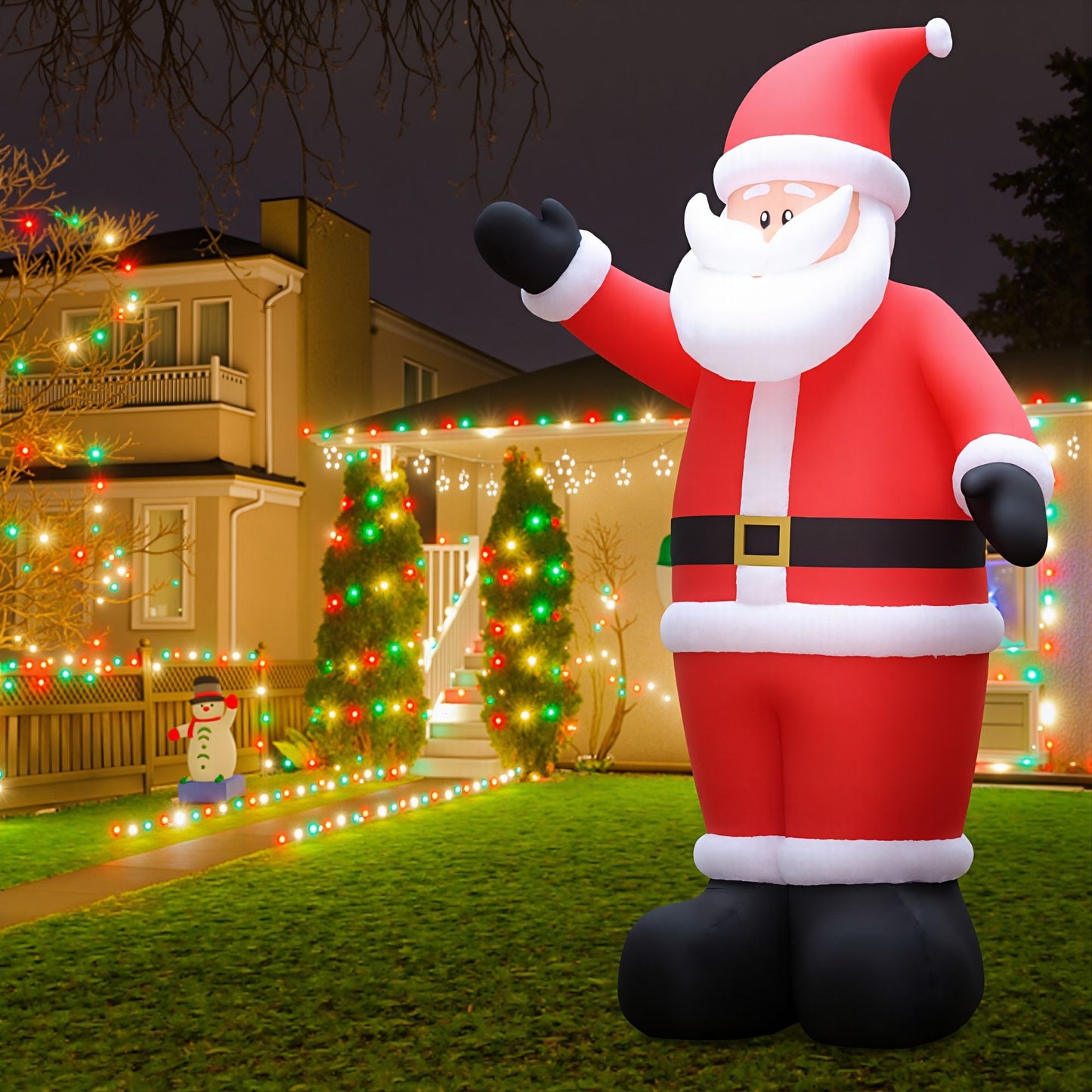 Jingle Jollys Christmas Inflatable Santa 5M Illuminated Decorations