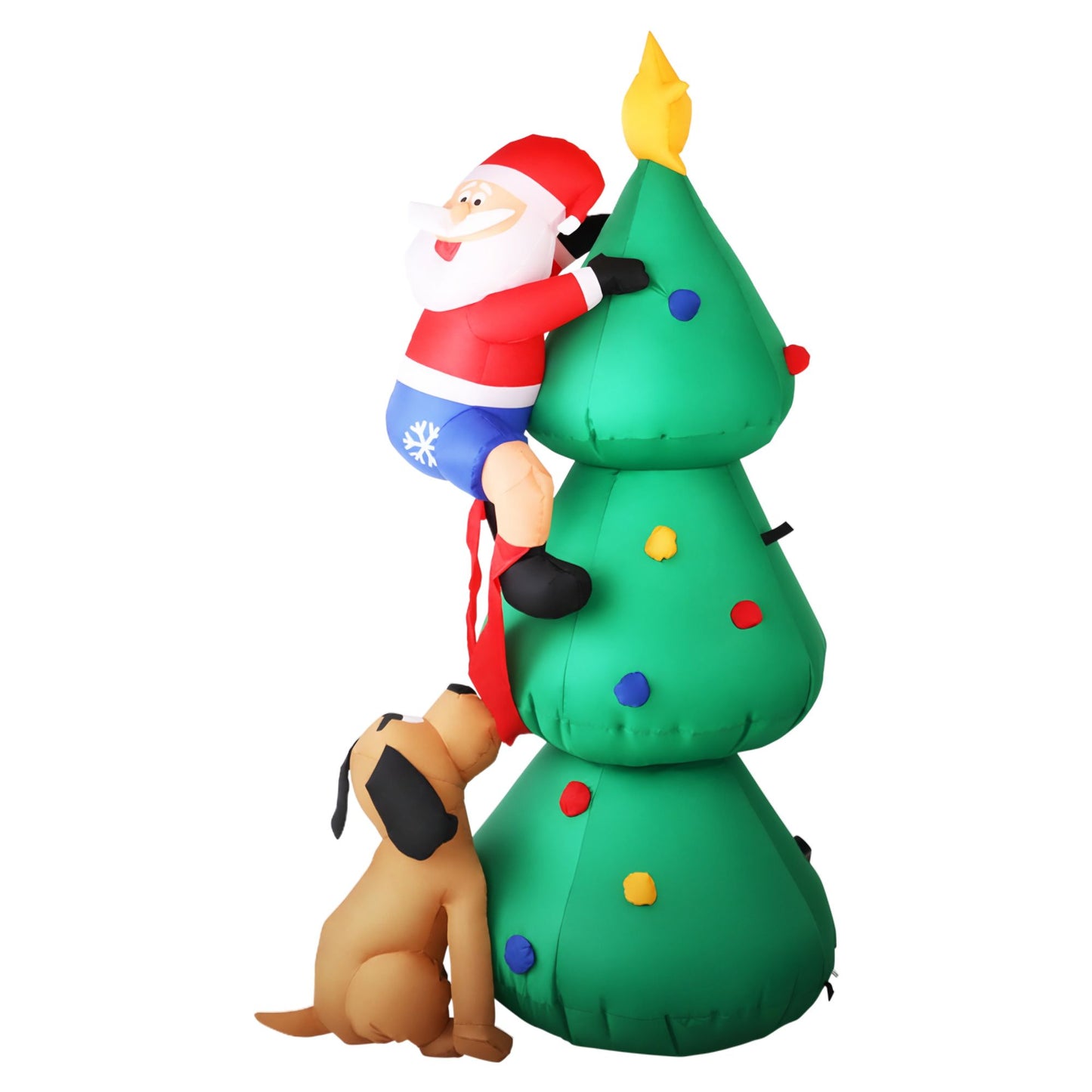 Jingle Jollys Christmas Inflatable Santa Tree 1.8M Illuminated Decorations