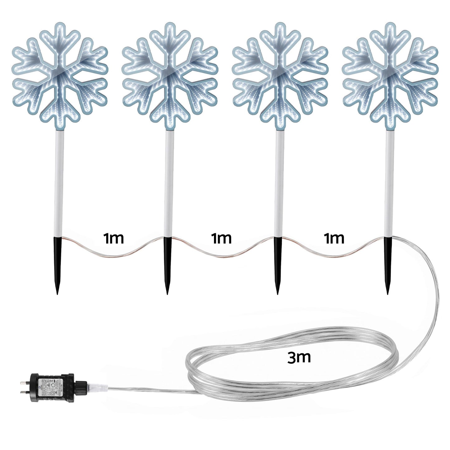 Jingle Jollys 4 Pack Christmas Lights Path Lights Garden Decoration Outdoor Pathway Lighting