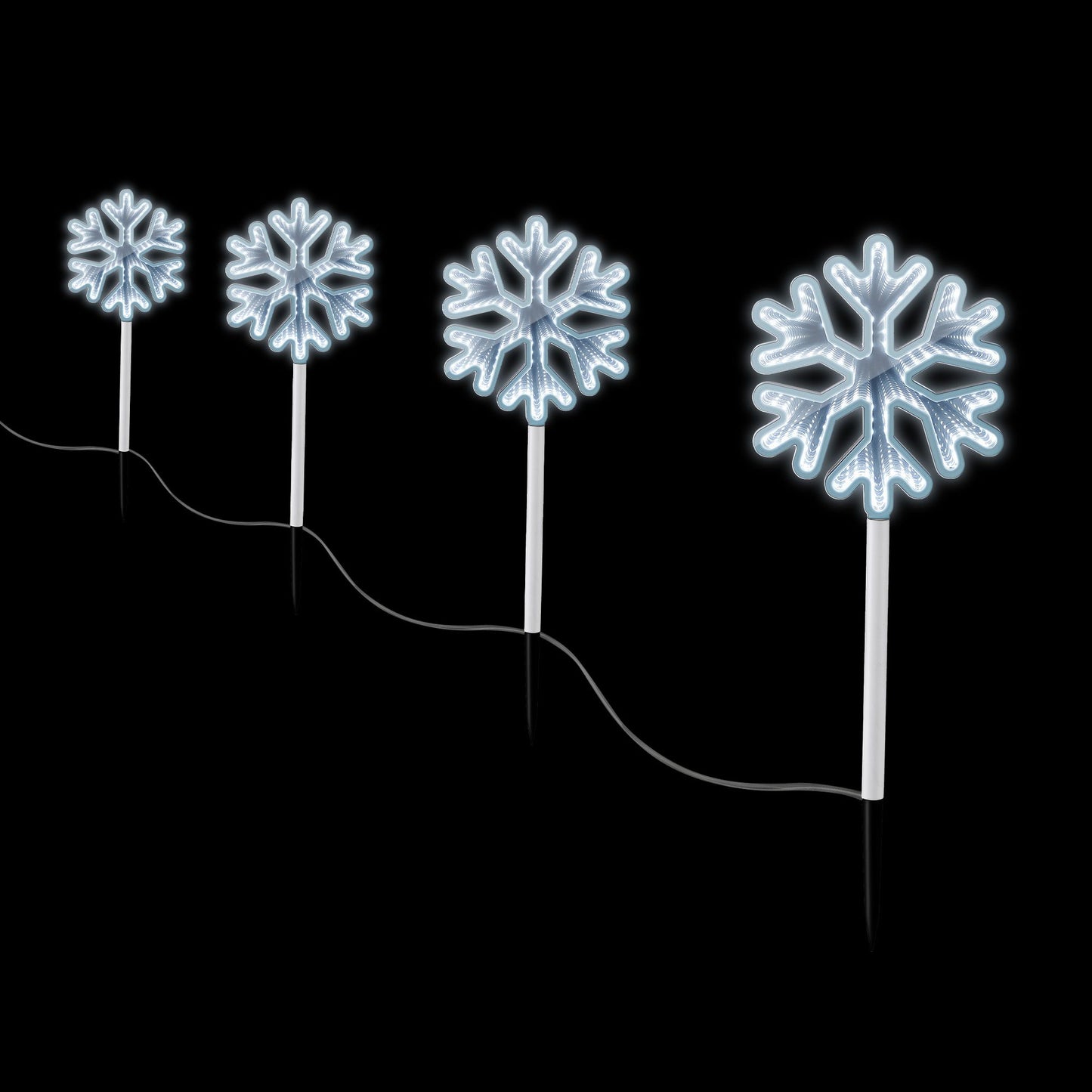 Jingle Jollys 4 Pack Christmas Lights Path Lights Garden Decoration Outdoor Pathway Lighting