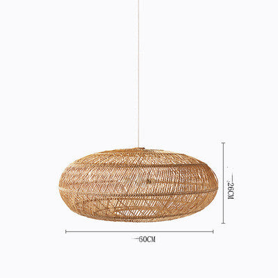 Art Japanese Zen Rattan Chandelier