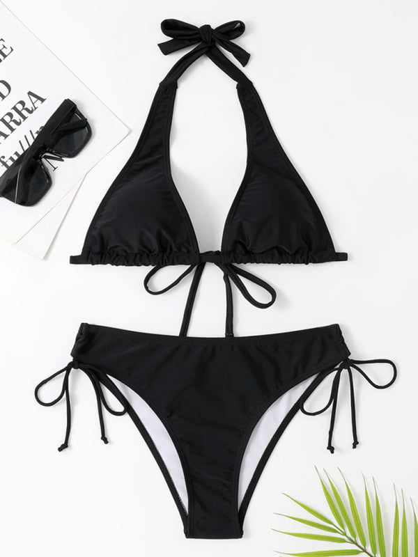 Women's two-piece sexy strappy bikini swimsuit