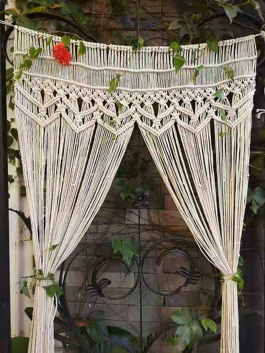 Bohemian Style Handmade Cotton Woven Curtain