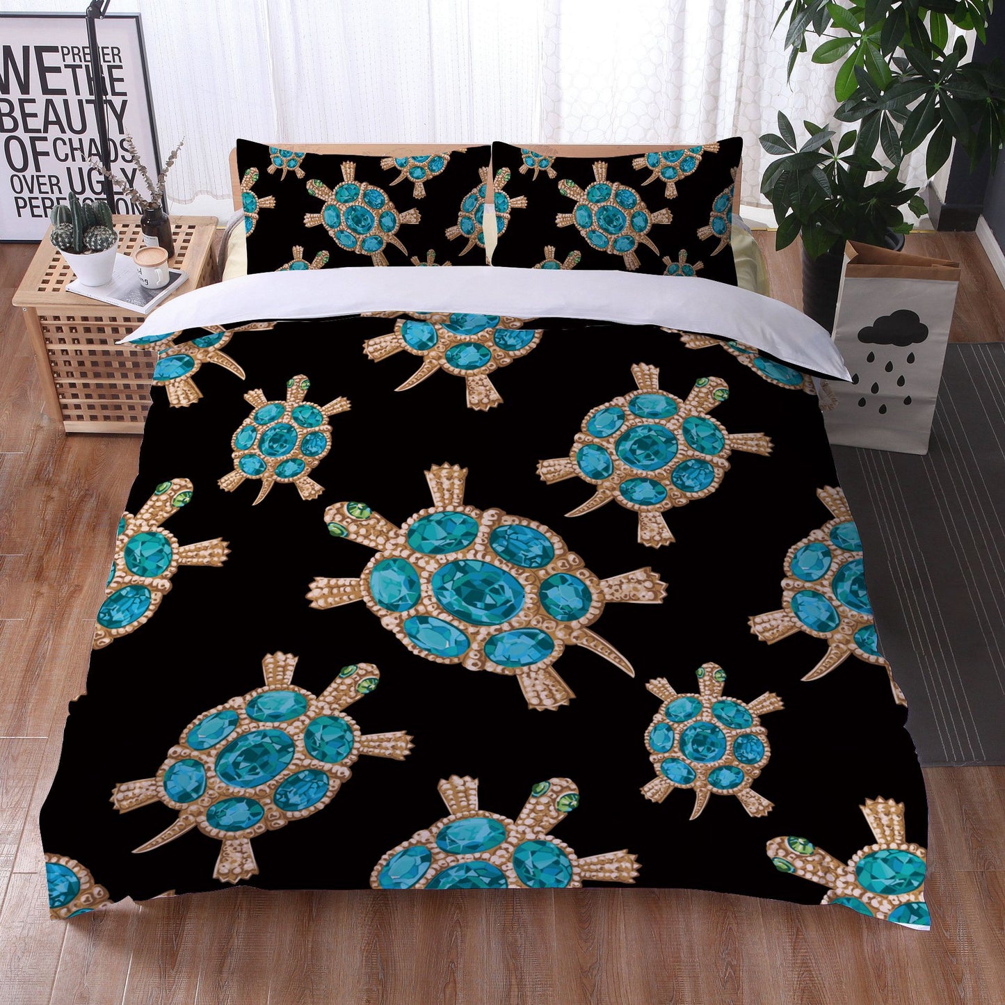 Ocean Series Turtle Quilt Cover Pillowcase