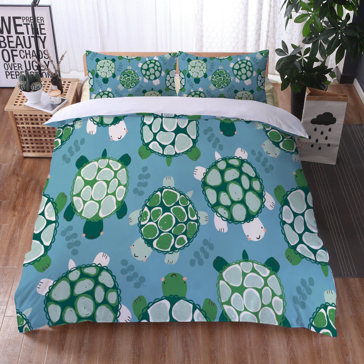 Ocean Series Turtle Quilt Cover Pillowcase