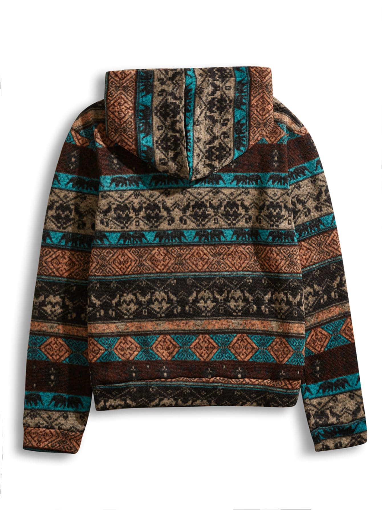 Boho Print Thermal Lined Hoodie