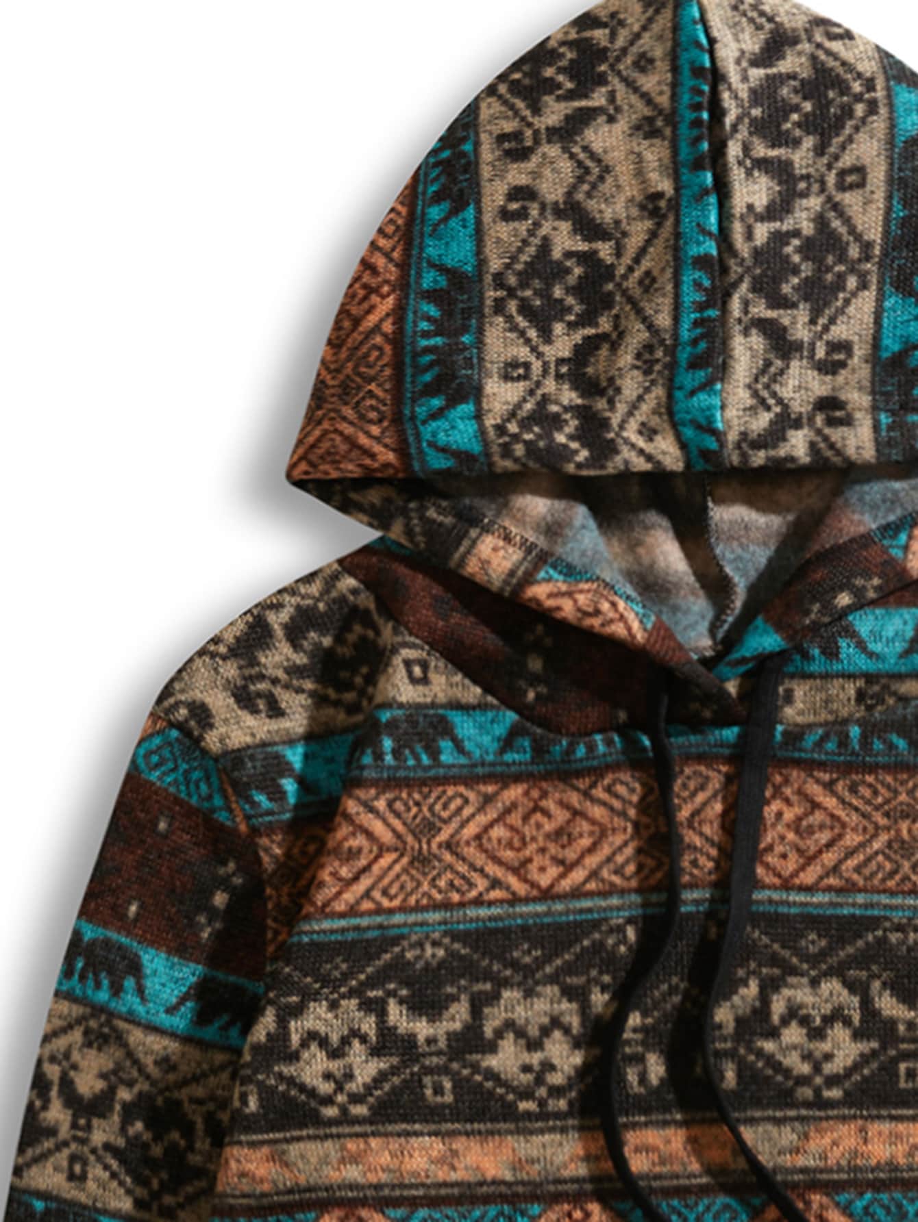 Boho Print Thermal Lined Hoodie