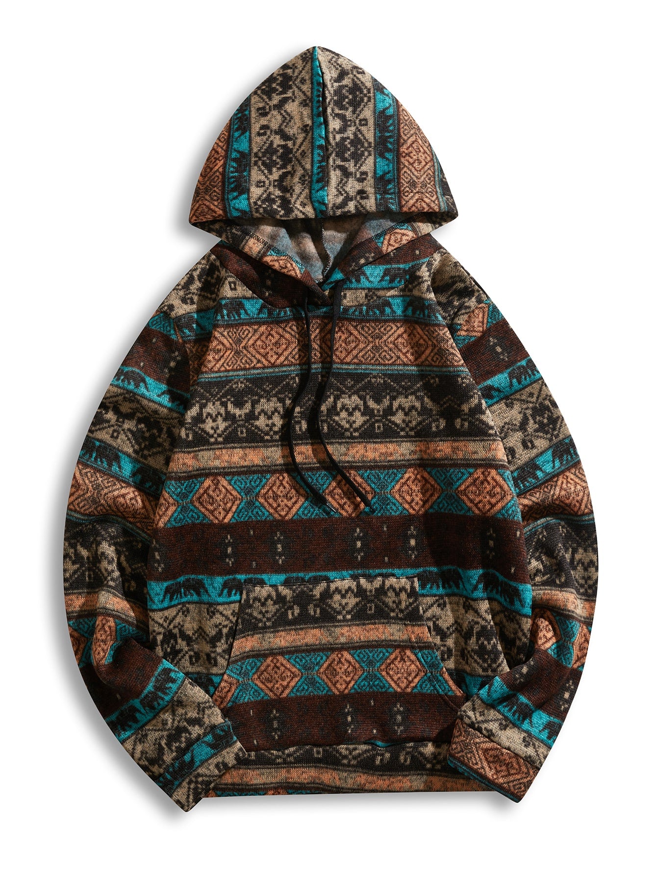 Boho Print Thermal Lined Hoodie