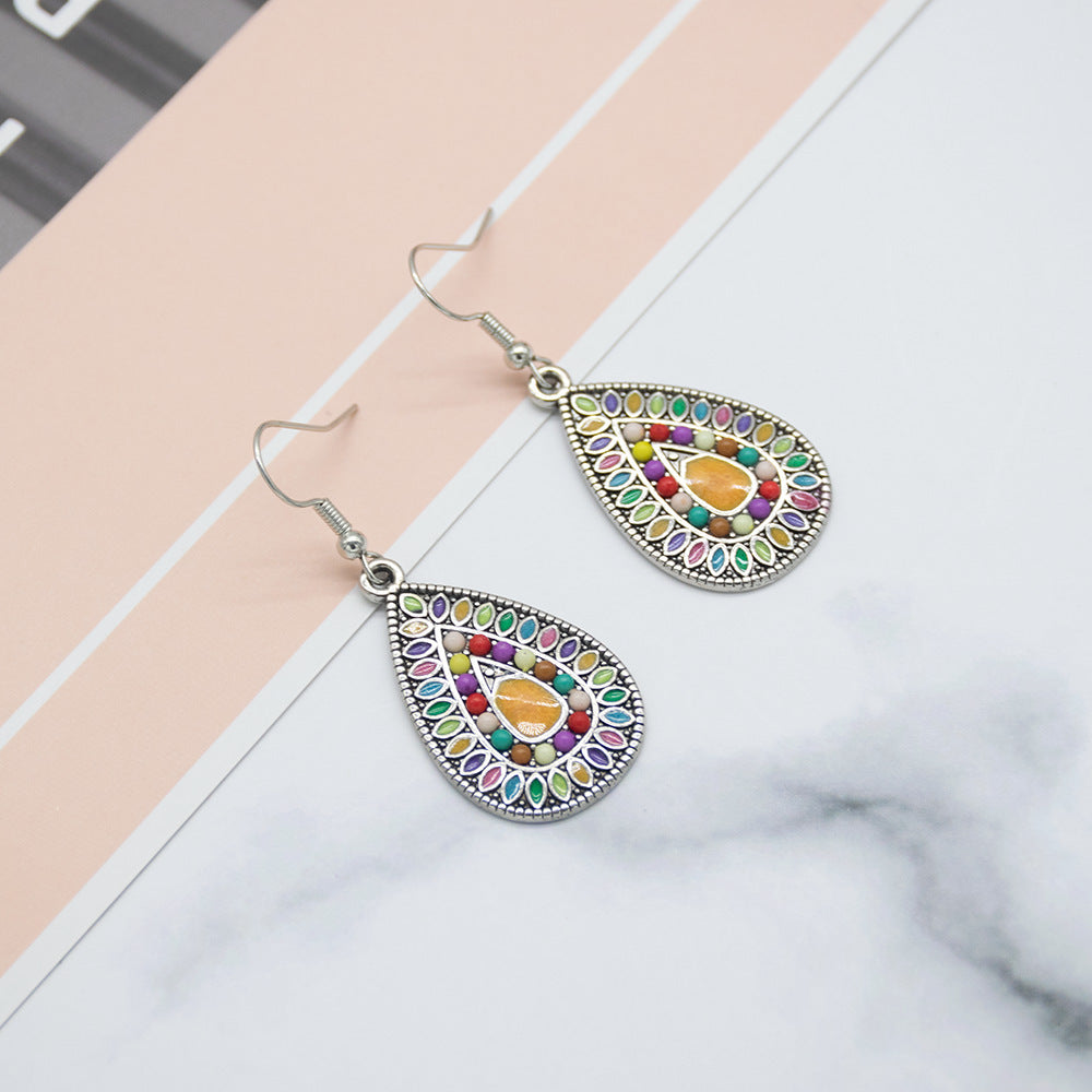 Factory Direct Bohemian Ethnic Style Rice Bead Earrings