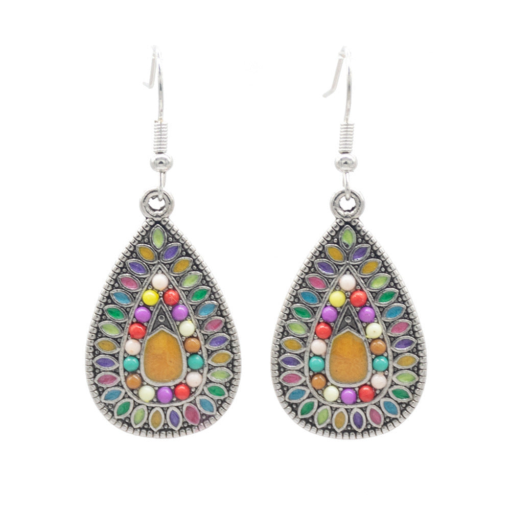 Factory Direct Bohemian Ethnic Style Rice Bead Earrings