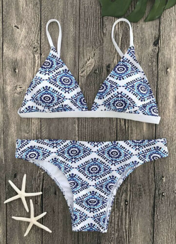 Swimwear printed triangle bikini