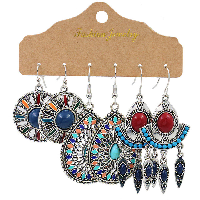 Bohemian Style Vintage Earrings-Dianasteves -Women