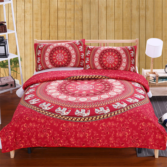 Bohemian quilt cover set of four