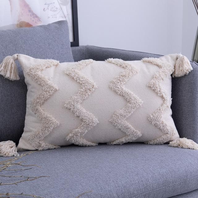 Throw Pillow Cover With A Minimalist Bohemian Design