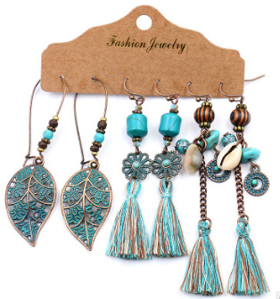 Bohemian Style Vintage Earrings-Dianasteves -Women