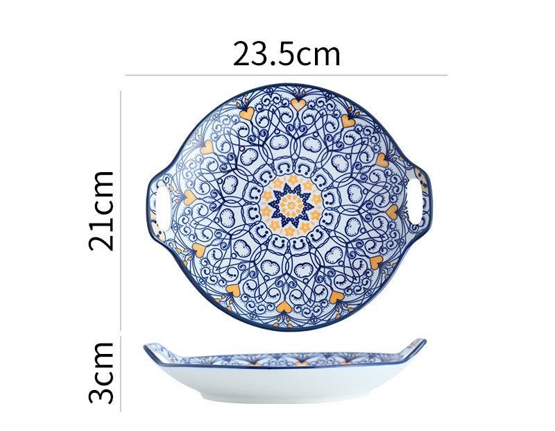 Bohemian Tableware Fruit Plate Ceramic Bowl