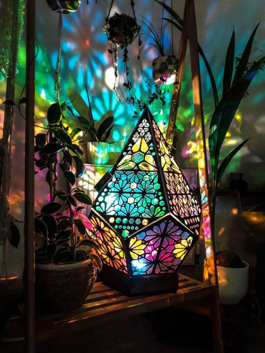 wedding Floor Lamp- Bohemian Light Spot Diamond Light Hollow Bohemian Colorful Lights