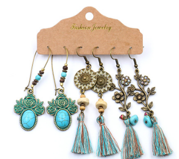 Bohemian Style Vintage Earrings-Dianasteves -Women