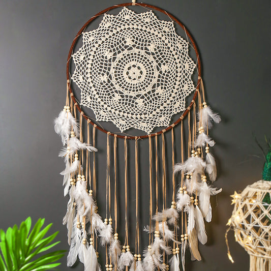 Dream Catcher Large Ornament Wedding Wedding Props Decoration Feather Pendant Make Up Dream Net Handmade Wall Hanging