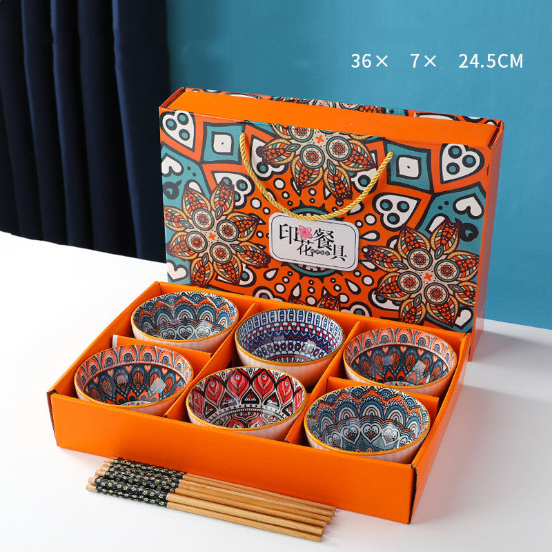 Bohemian Tableware Set Ceramic Tableware Gift Box