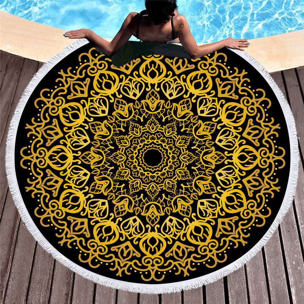 Microfiber round beach towel