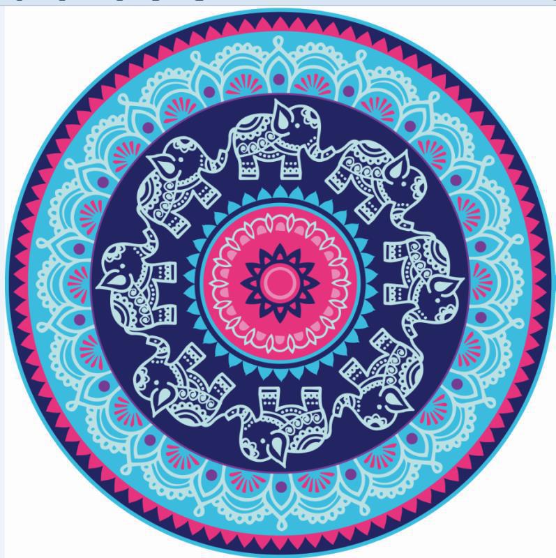 Round beach towel