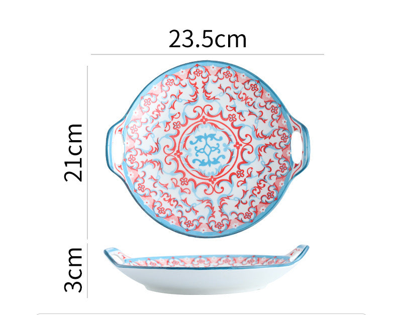 Bohemian Tableware Fruit Plate Ceramic Bowl