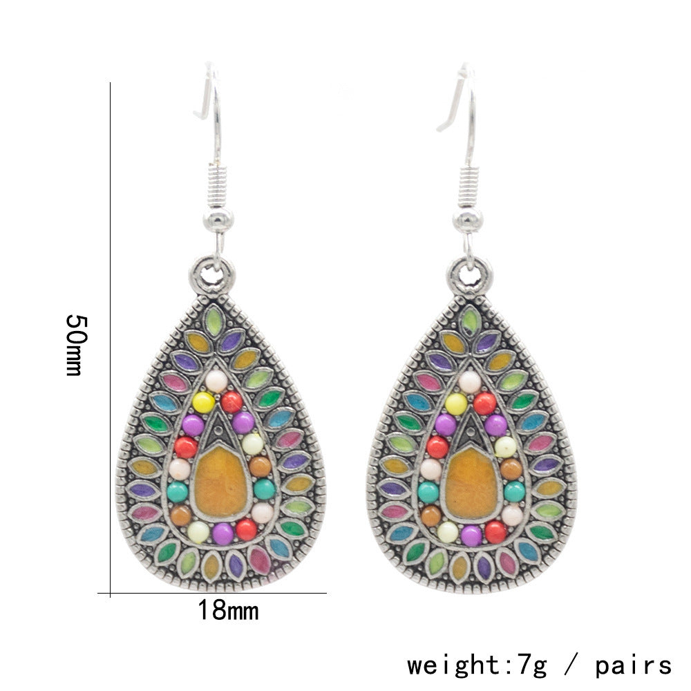 Factory Direct Bohemian Ethnic Style Rice Bead Earrings