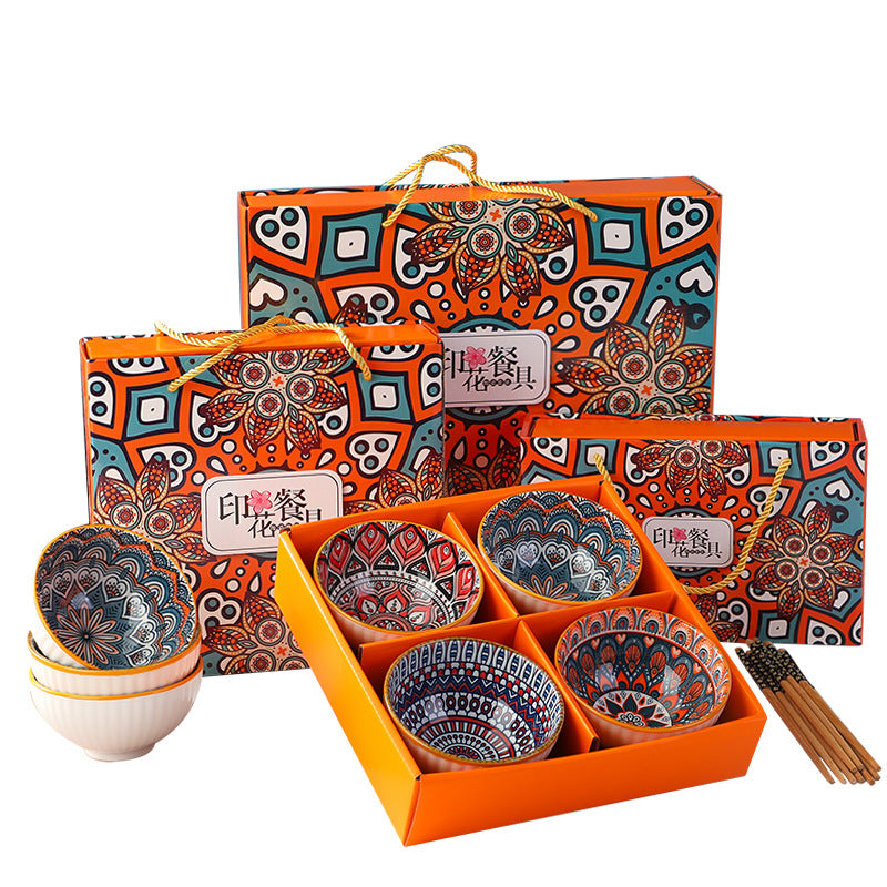 Bohemian Tableware Set Ceramic Tableware Gift Box