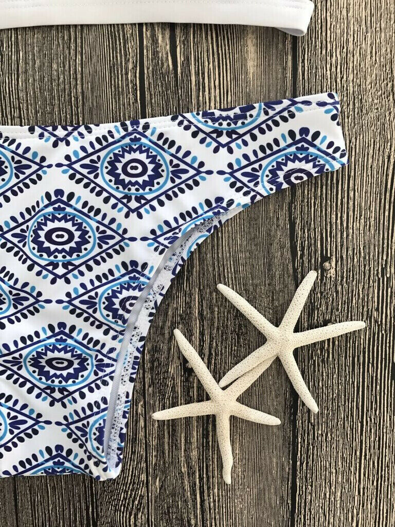 Swimwear printed triangle bikini