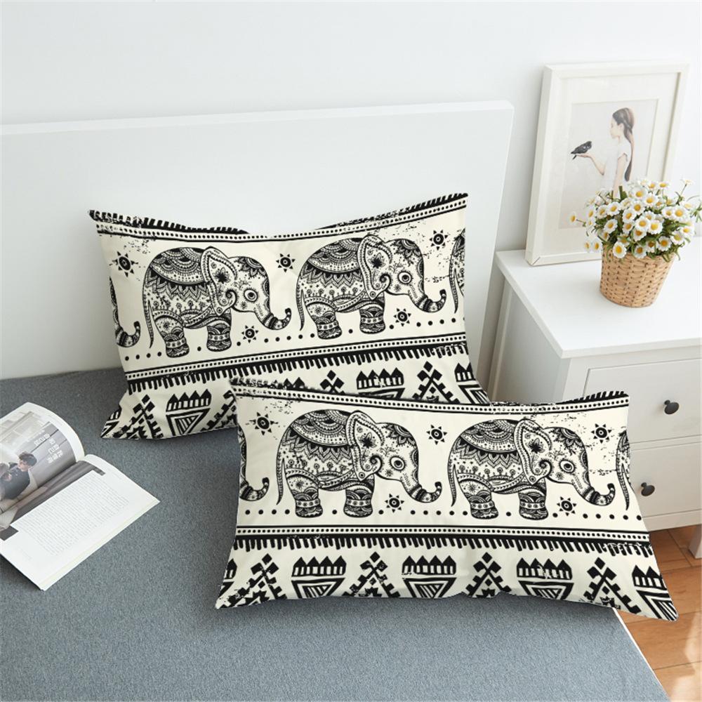 Bedding  Pillowcase Bohemian elephant 3D Print Pillow Case Pillow Bedding