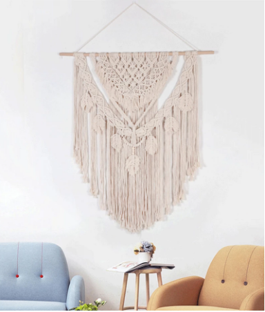 Big Size Macrame Tapestry Wall Hanging Bohemian Chic Handicrafts Woven Tapestry Modern Boho Living Room Bedroom Wall Decoration