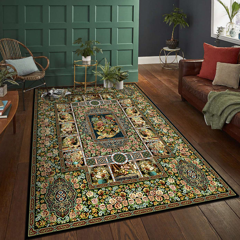 Vintage Bohemian Living Room Rug Floor Mat