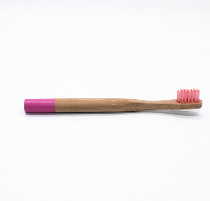 Natural Bamboo Toothbrush Biodegradable Wooden Eco-friendly Teeth Kids Case Tube Handmade Travel Tooth Brush-5 Colors